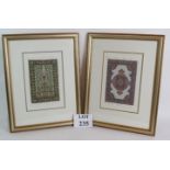 A pair of framed and mounted miniature s