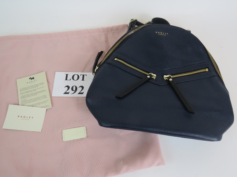 A Radley fashion backpack in navy blue g