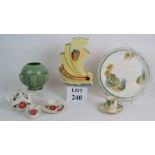 Seven pieces of 1930's mainly Art Deco p