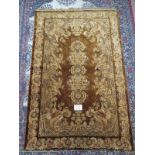 A vintage machine woven rug or wall hang