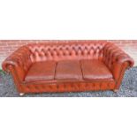 A vintage button back Chesterfield sofa