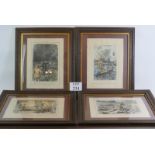 A set of 4 John Leech engravings titled