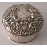 A silver trinket box in the Victorian st