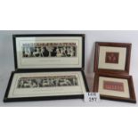 Two pairs of decorative prints of classi