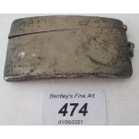 A silver card case, Birmingham 1904, app