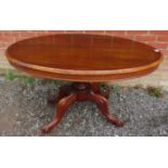 A 19th century Victorian mahogany tilt t