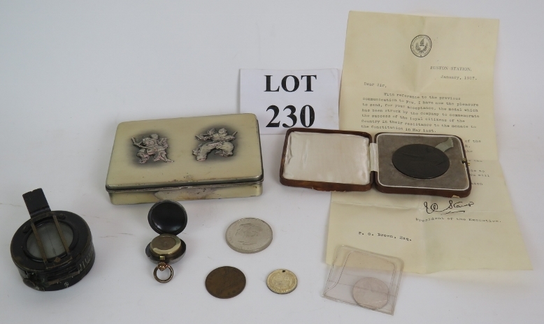 A selection of collectables including a