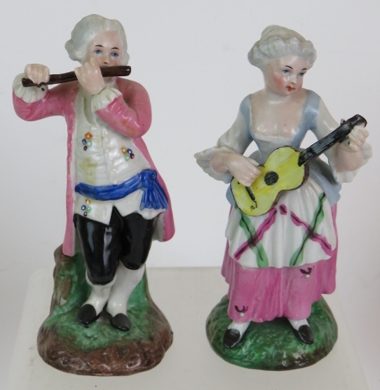 A pair of antique Continental figurative - Image 2 of 10