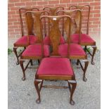 A set of six oak dining chairs in the Qu