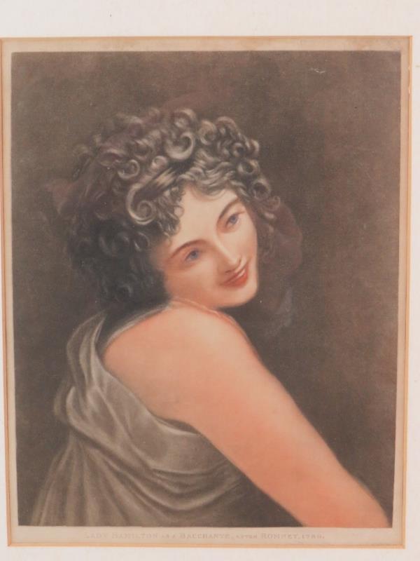 Two antique mezzotints - 'Lady Hamilton - Image 2 of 6