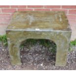 An up-cycled industrial riveted occasional table.