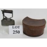 A mid 19th Century small steel box iron