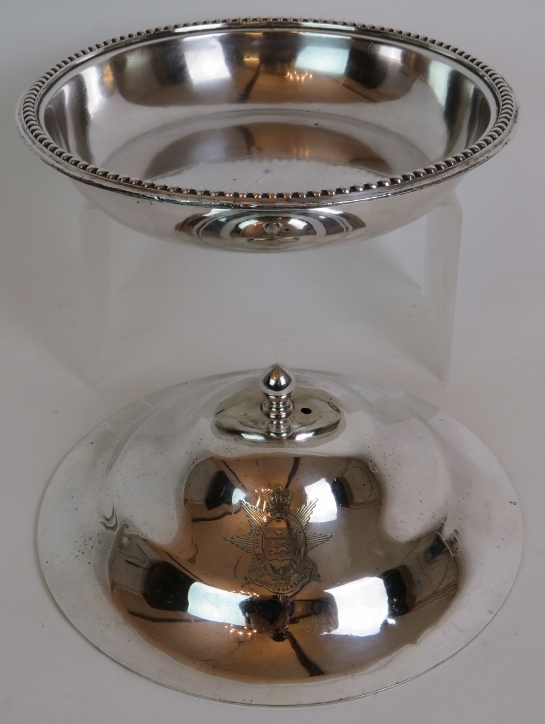 A silver plated regimental serving dish - Image 7 of 10