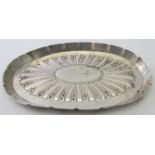 A Victorian oval silver pin tray, approx