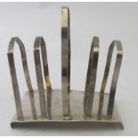 A modern silver toast rack, fully hallma