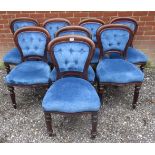 A set of eight late Victorian mahogany b