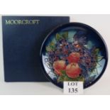 Moorcroft pottery 'Finch on Fruit' large