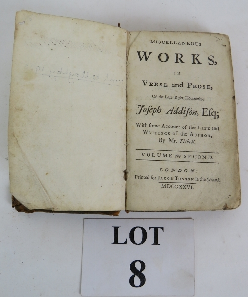 Miscellaneous Works in Verse and Prose o