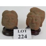 A pair of decorative oriental terracotta