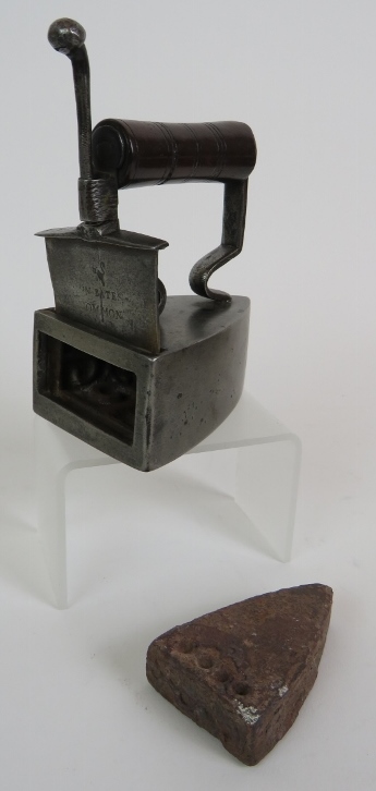 A mid 19th Century small steel box iron - Image 4 of 6