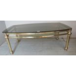 A vintage style rectangular coffee table