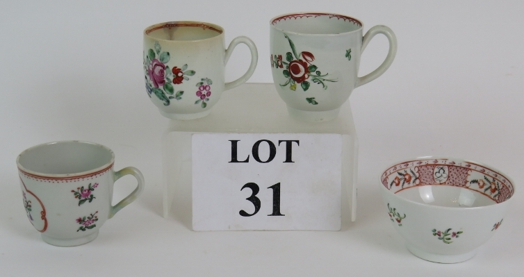 Three late 18th Century English porcelai