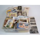 A large collection of vintage post cards
