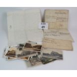 Four old indenture and conveyance documents the oldest being 1739 plus a selection of early and