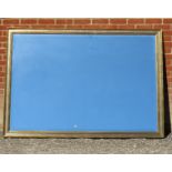 A very large contemporary rectangular gilt framed bevelled mirror,
