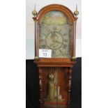 An antique oak cased continental wall cl