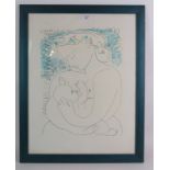 After Pablo Picasso (1881-1973) - 'Mother and infant', lithograph, framed.