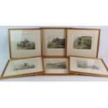 Set of six 19th century hunting prints after Alken, inset gilt frames. Condition report: No issues.