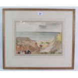 Attributed to Samuel Lucas (1805-1876) - 'Above the beach at Runton, near Cromer, Norfolk',
