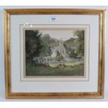 Paul Ellis (1922) - 'Dyserth Church', watercolour, inscribed verso, 22cm x 29cm, gilt frame.