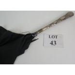An Art Nouveau continental silver handled umbrella/parasol c1920s with continental 800 marks.