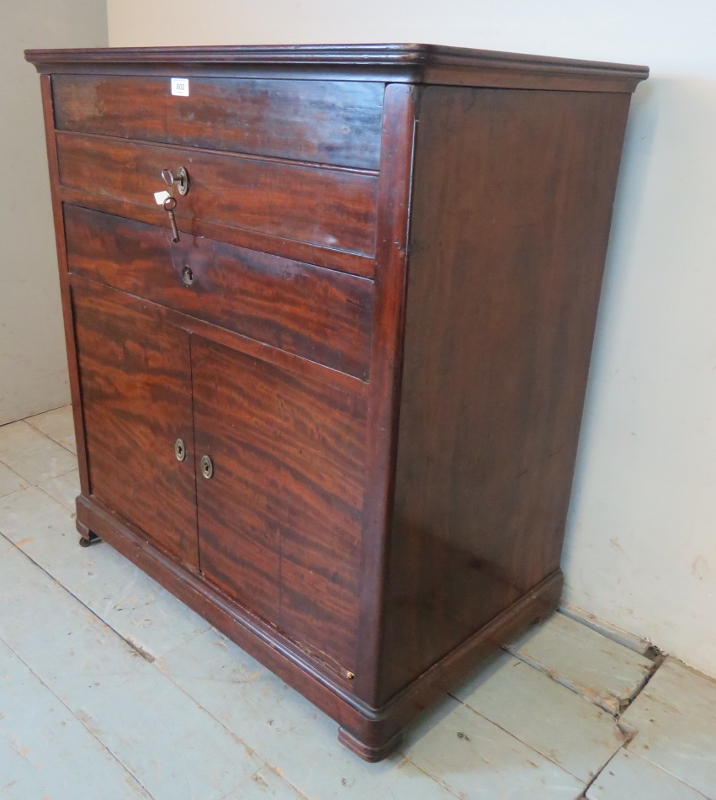 A 19th century continental mahogany campaign washstand, - Image 4 of 4