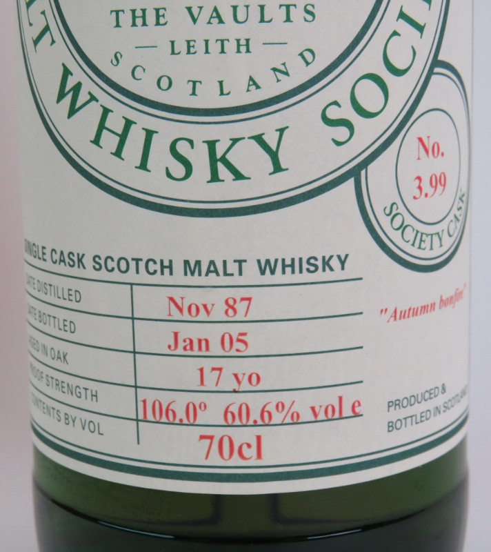 One bottle of The Scotch Malt Whisky Society single cask Malt Whisky, cask No 3.99. 'Autumn Bonfire' - Image 3 of 7