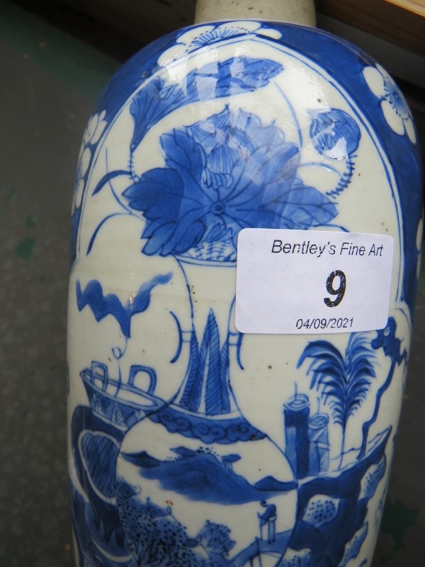 A fine Chinese antique porcelain covered vase decorated in the Kangxi style, probably 19th - Bild 14 aus 16
