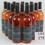 Fourteen bottles of Oxney Estate Organic English rosé 2014 75cl 12% vol. (14). Condition report: