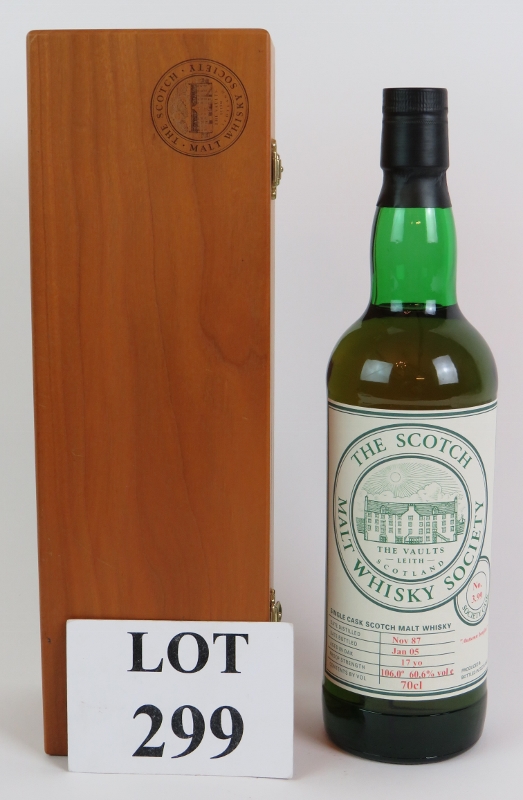 One bottle of The Scotch Malt Whisky Society single cask Malt Whisky, cask No 3.99. 'Autumn Bonfire'