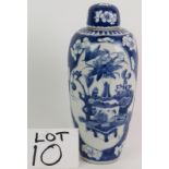 A fine Chinese antique porcelain covered vase decorated in the Kangxi style, probably 19th