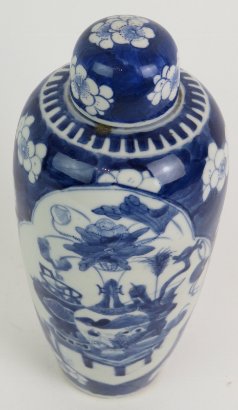 A fine Chinese antique porcelain covered vase decorated in the Kangxi style, probably 19th - Bild 8 aus 17