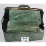 A superb quality large vintage Presto shagreen travel bag with two large compartments and inner