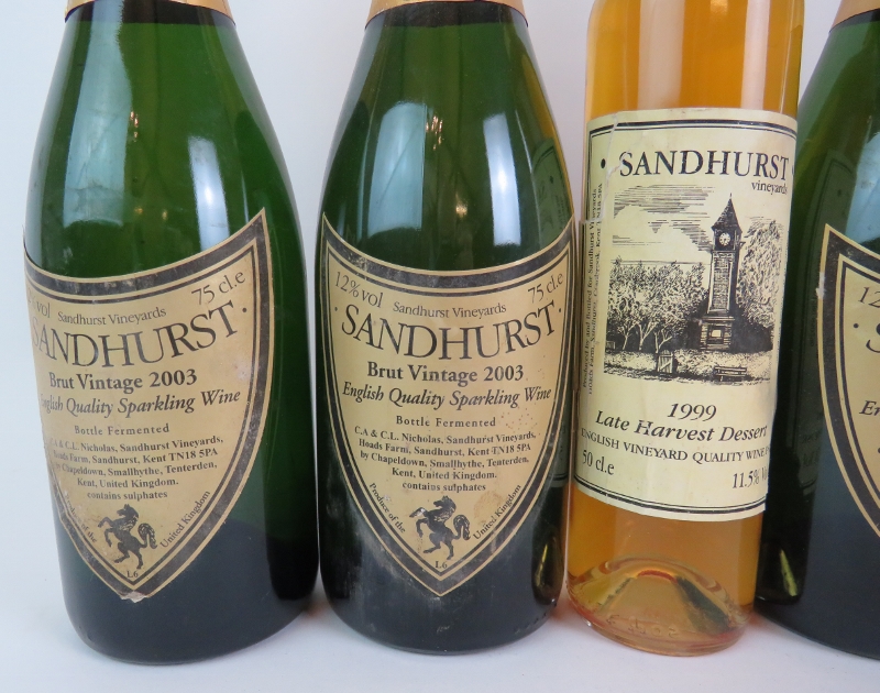 Five bottles of Sandhurst Vineyards Brut Vintage 2003 English sparkling wine 75cl and one bottle - Image 3 of 3