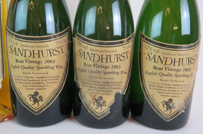 Five bottles of Sandhurst Vineyards Brut Vintage 2003 English sparkling wine 75cl and one bottle - Image 2 of 3