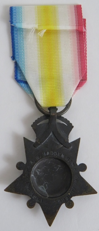 An 1880 Afghan war Kabul to Kandahar bronze star medal engraved to Private Robert W Madden, '591, - Image 4 of 4