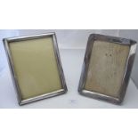 Two silver photograph frames, both approx 7" x 10", Birmingham 1915, and Birmingham 1914.