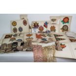 A large quantity of Edwardian and 1920s Art Deco Haberdashers lace and embroidery display samples