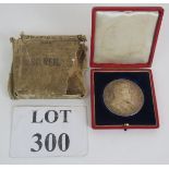 A silver Edward VII Coronation medal 1902 in fitted case with original paper wrapper. Diameter