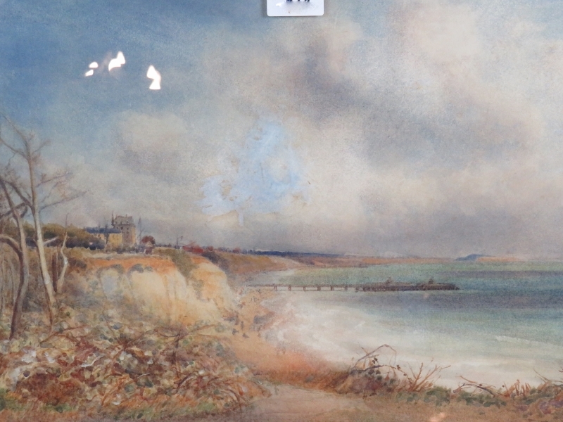 Walter Goldsmith (1860-c.1930's) - 'Beach Scene' and 'River Landscape', a pair, oils on boards, both - Image 15 of 27